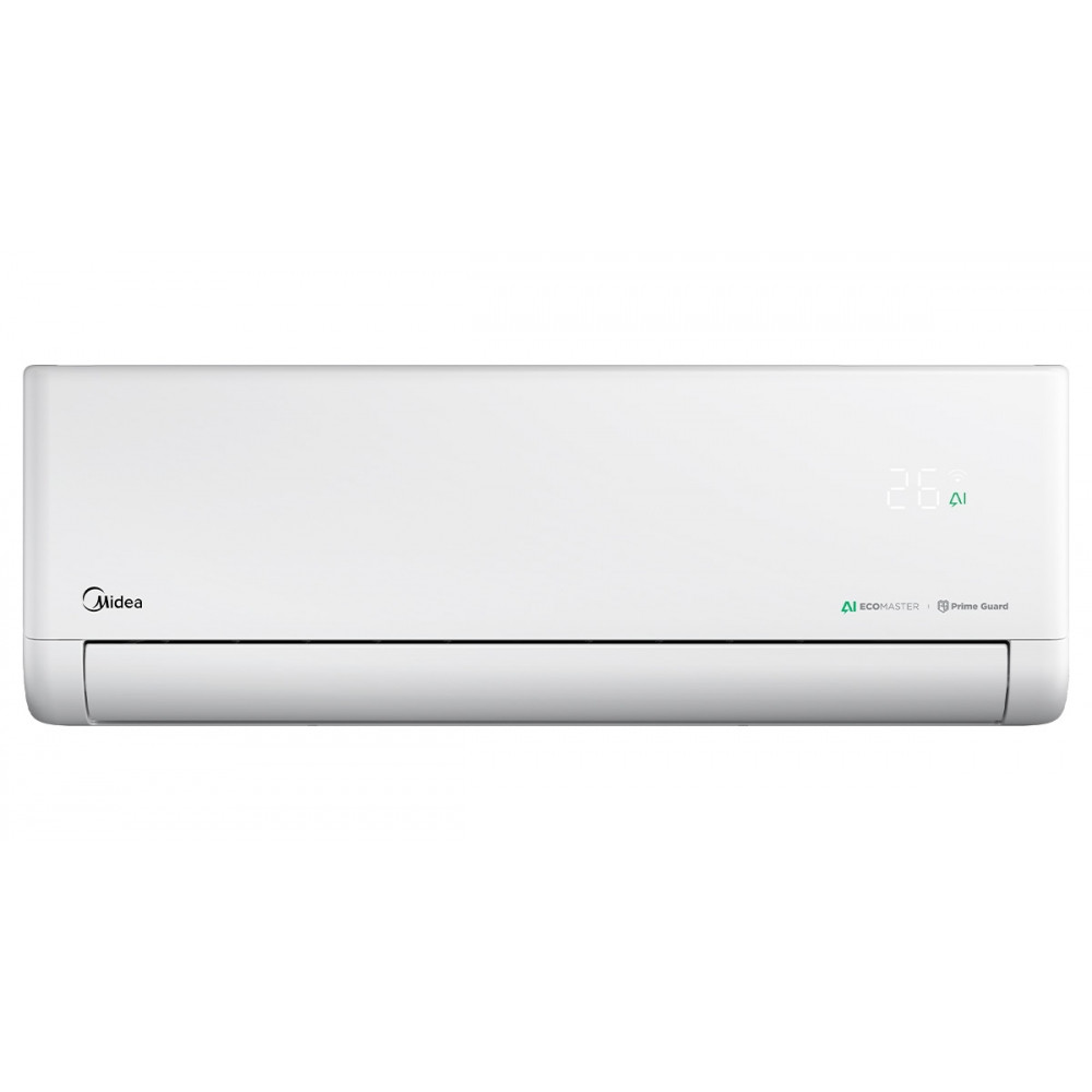 Midea's 9 000 BTU Solunar inverter wall-mounted air conditioner white indoor unit