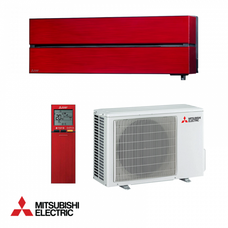 Inverter wall-type air conditioner in red Mitsubishi Electric MSZ-LN35VGR / MUZ-LN35VG 12 000 BTU