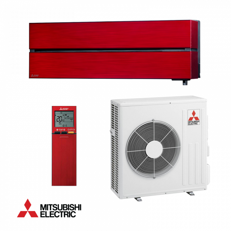 Inverter wall-type air conditioner in red Mitsubishi Electric MSZ-LN60VGR / MUZ-LN60VG 21 000 BTU